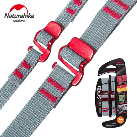 Naturehike Portable Baggage Belt Hook Clip Handsfree Easy Travelling Hold Luggage Belt Straps Fixed Clip Fasteners NH15K001-B