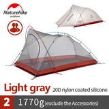 Naturehike Cirrus Ultralight Tent 2 Person 20D Nylon with Silicon Coated Camping Tent with free Mat NH17T0071-T