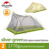 Naturehike Cirrus Ultralight Tent 2 Person 20D Nylon with Silicon Coated Camping Tent with free Mat NH17T0071-T