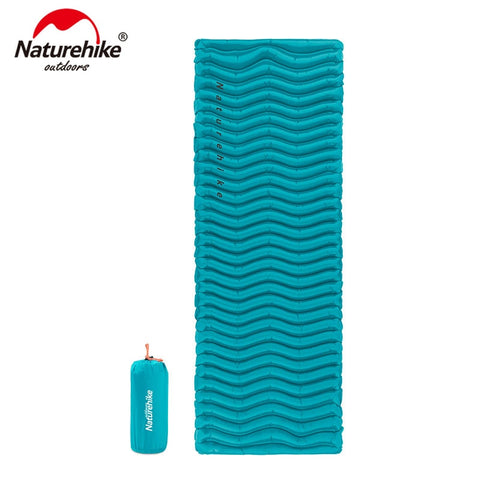 Naturehike Outdoor Ultralight Wave Shape TPU Inflatable Camping Mat Waterproof Sleeping Pad Picnic Folding Mattress NH18C009-D