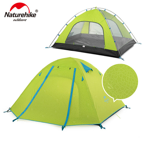 NatureHike P Series Classic Camping Tent 210T Fabric For 3 Persons UPF 50+ NH15Z003-P