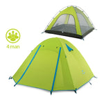 NatureHike P Series Classic Camping Tent 210T Fabric For 4 Persons  UPF 50+ NH18Z040-P